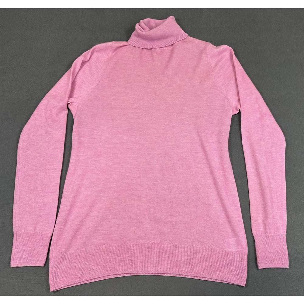 J Crew 100% Cashmere Sweater Womens Large Turtleneck Relaxed Cozy Outdoor